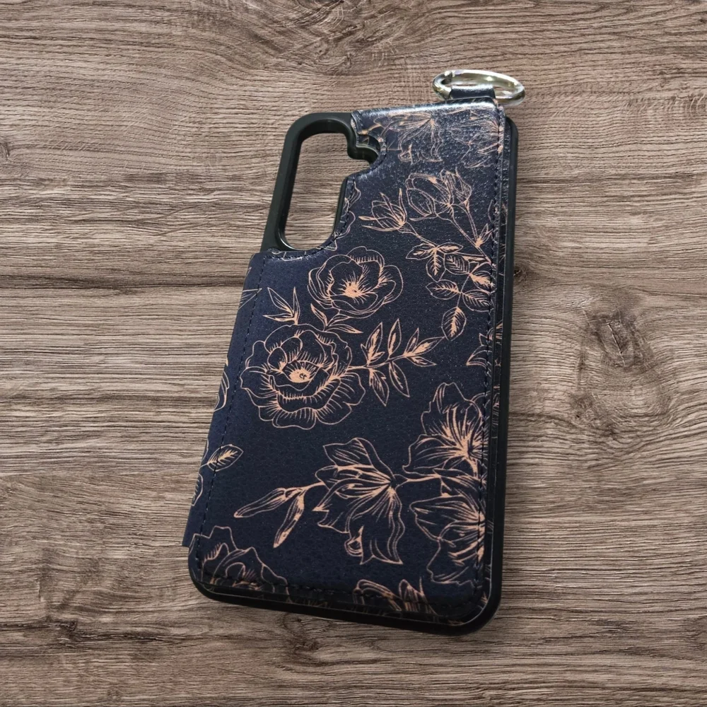 S24 Floral Pattern Phone Case with Card Holder